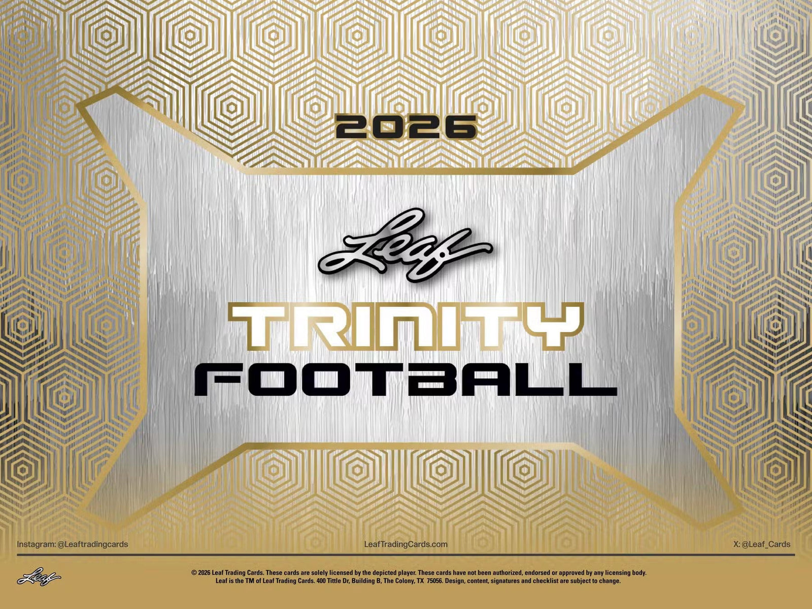 2026 Leaf Trinity Football Hobby Trading Cards