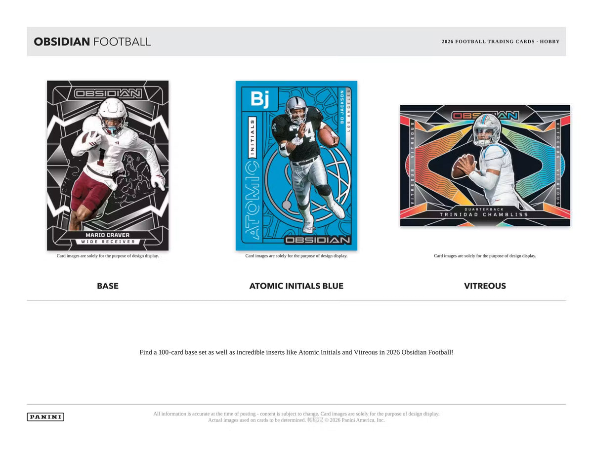 2026 Panini Obsidian Football Hobby Trading Cards