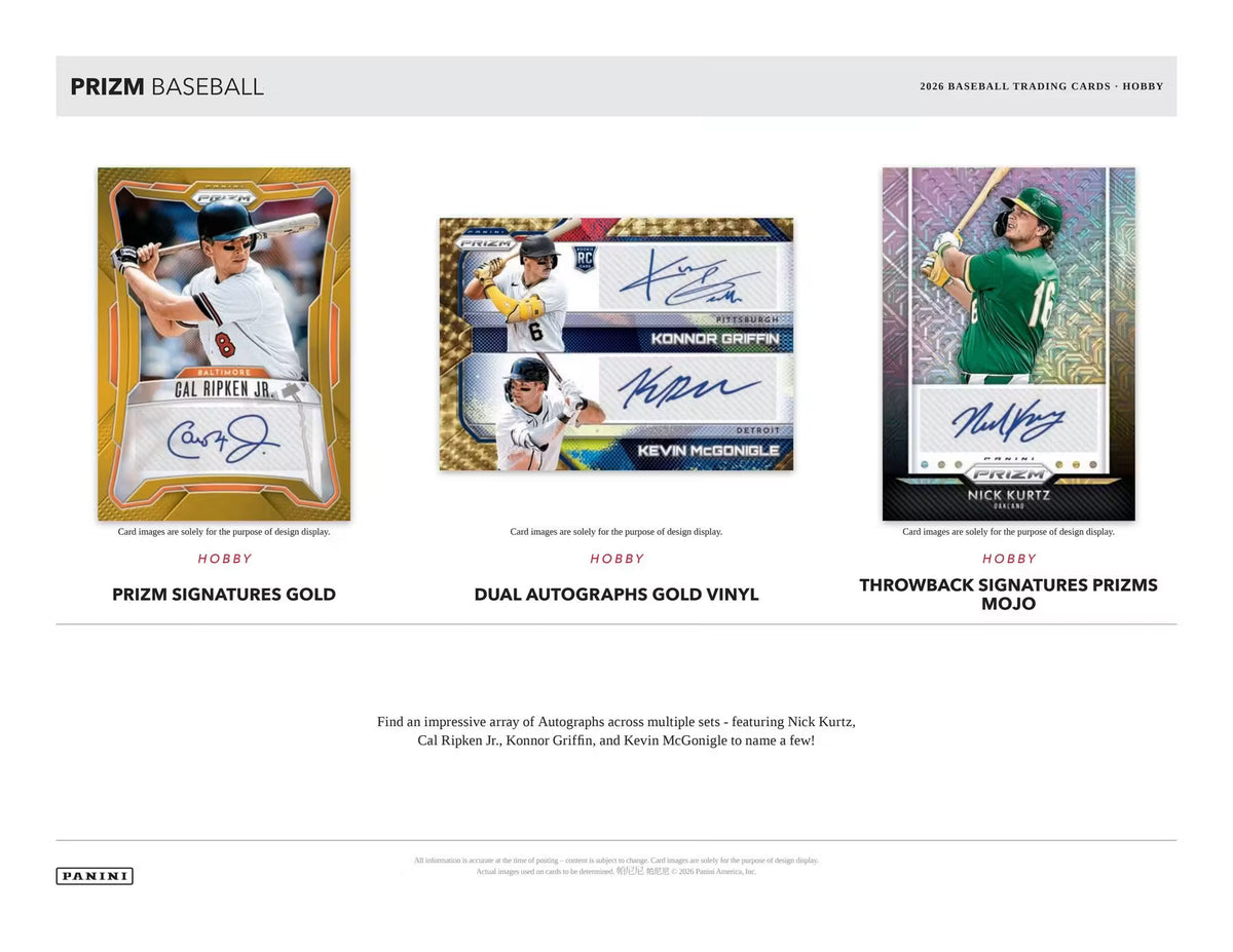 2026 Panini Prizm Baseball Hobby Trading Cards