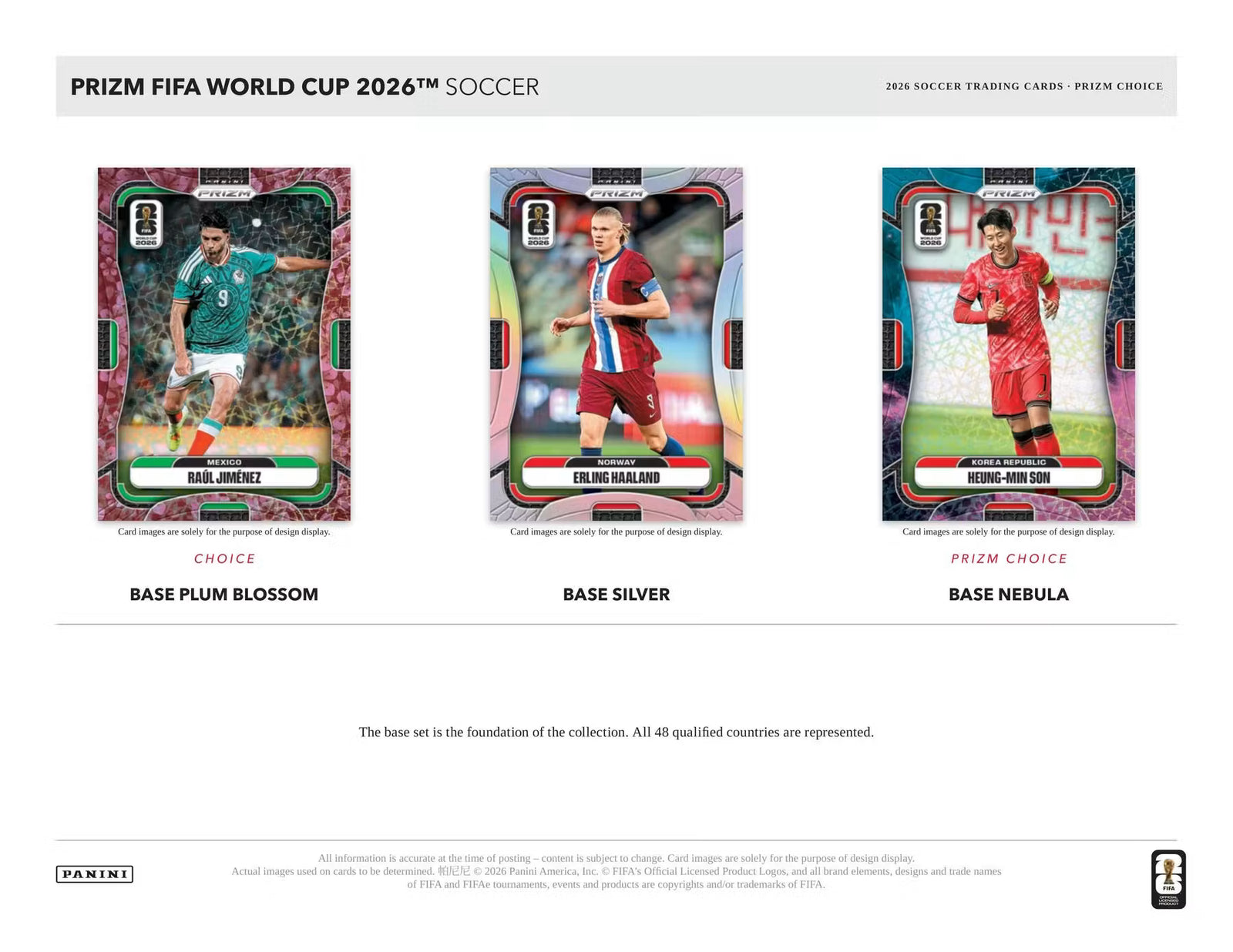 2026 Panini Prizm FIFA World Cup Soccer Choice Trading Cards