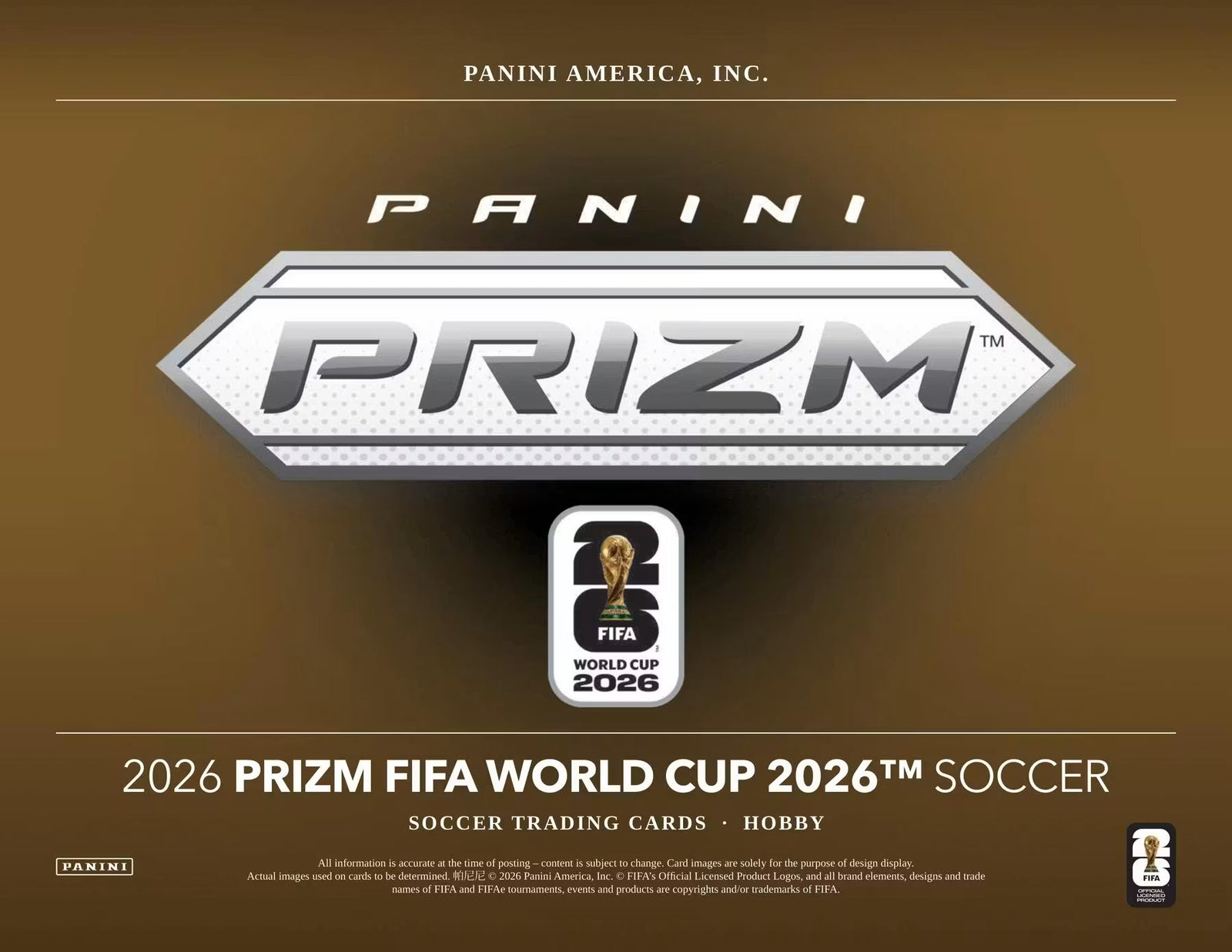 2026 Panini Prizm FIFA World Cup Soccer Hobby Trading Cards