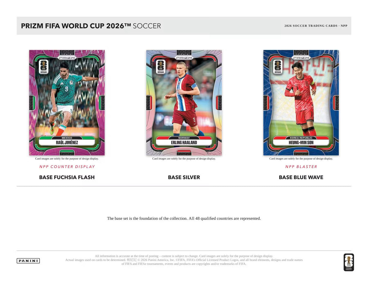 2026 Panini Prizm FIFA World Cup Soccer Mega Trading Cards LV