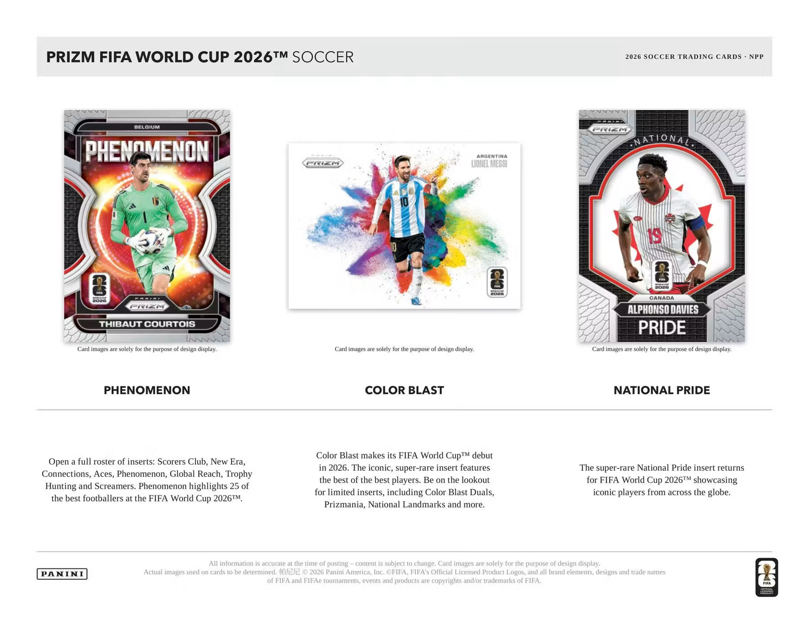 2026 Panini Prizm FIFA World Cup Soccer Blaster Trading Cards LV