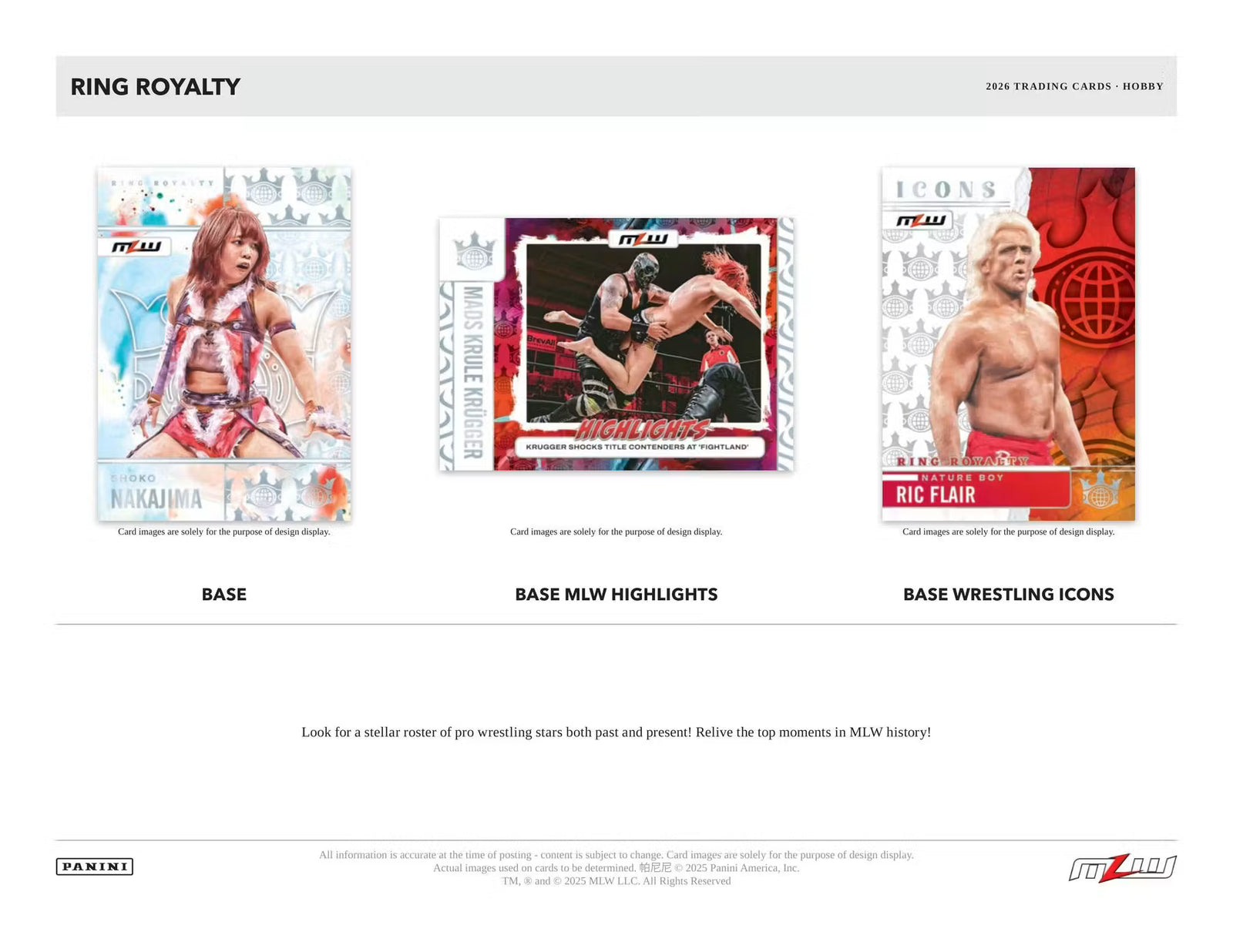 2026 Panini Ring Royalty Major League Wrestling Trading Cards