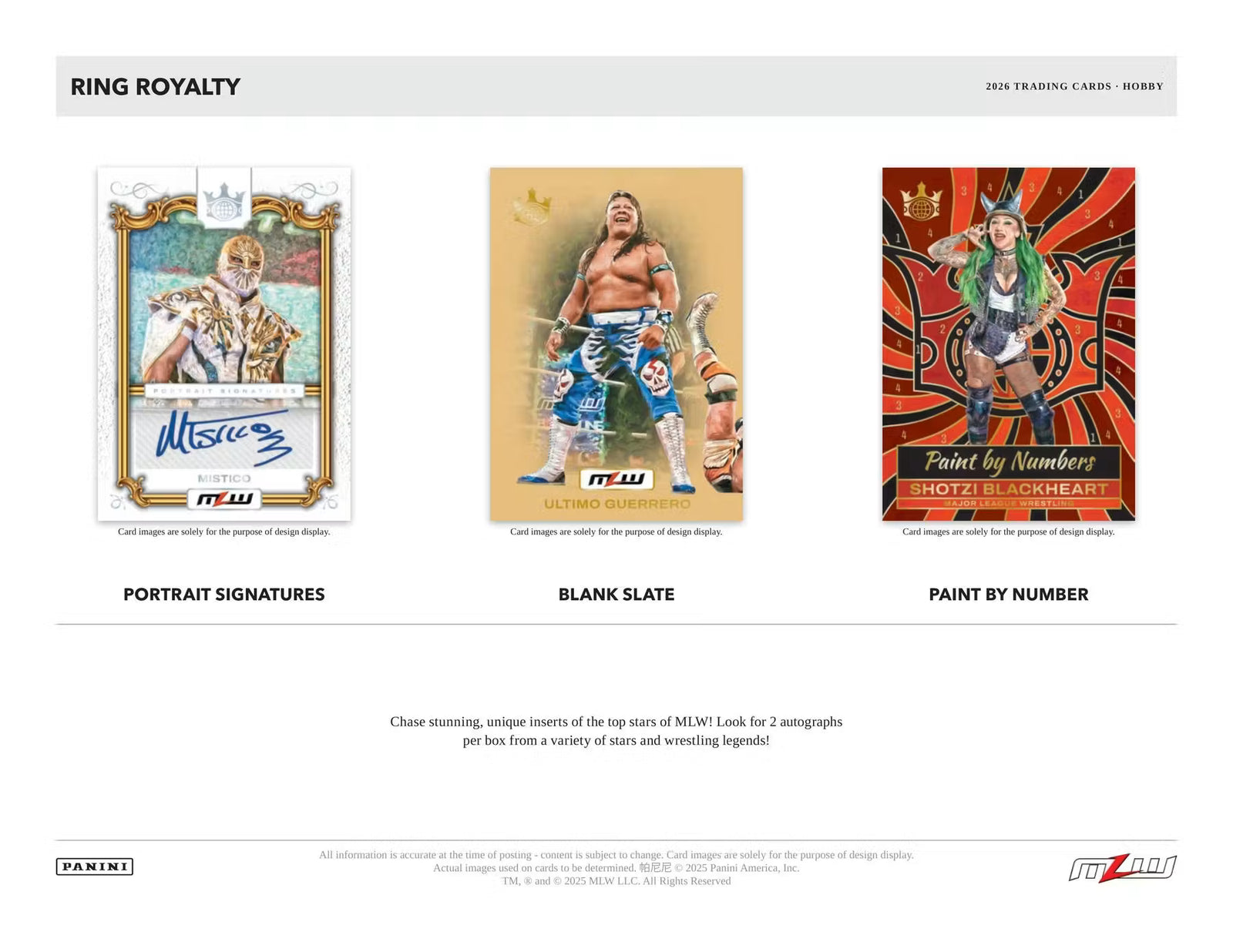2026 Panini Ring Royalty Major League Wrestling Trading Cards