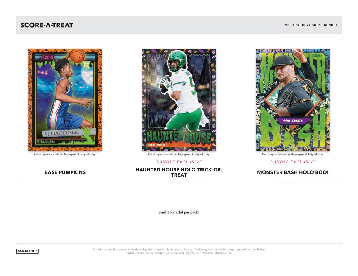 2026 Panini Score-A-Treat Halloween Football Trading Cards