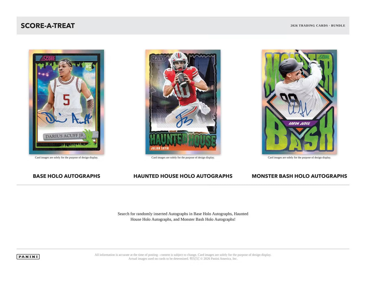 2026 Panini Score-A-Treat Halloween Football Trading Cards