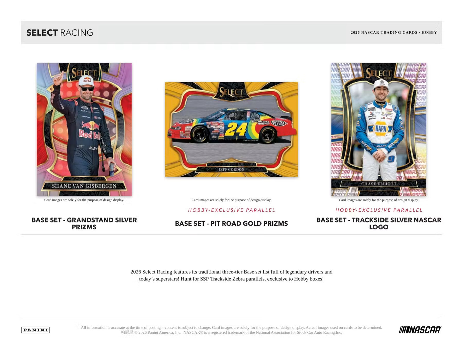2026 Panini Select NASCAR Racing Hobby Trading Cards