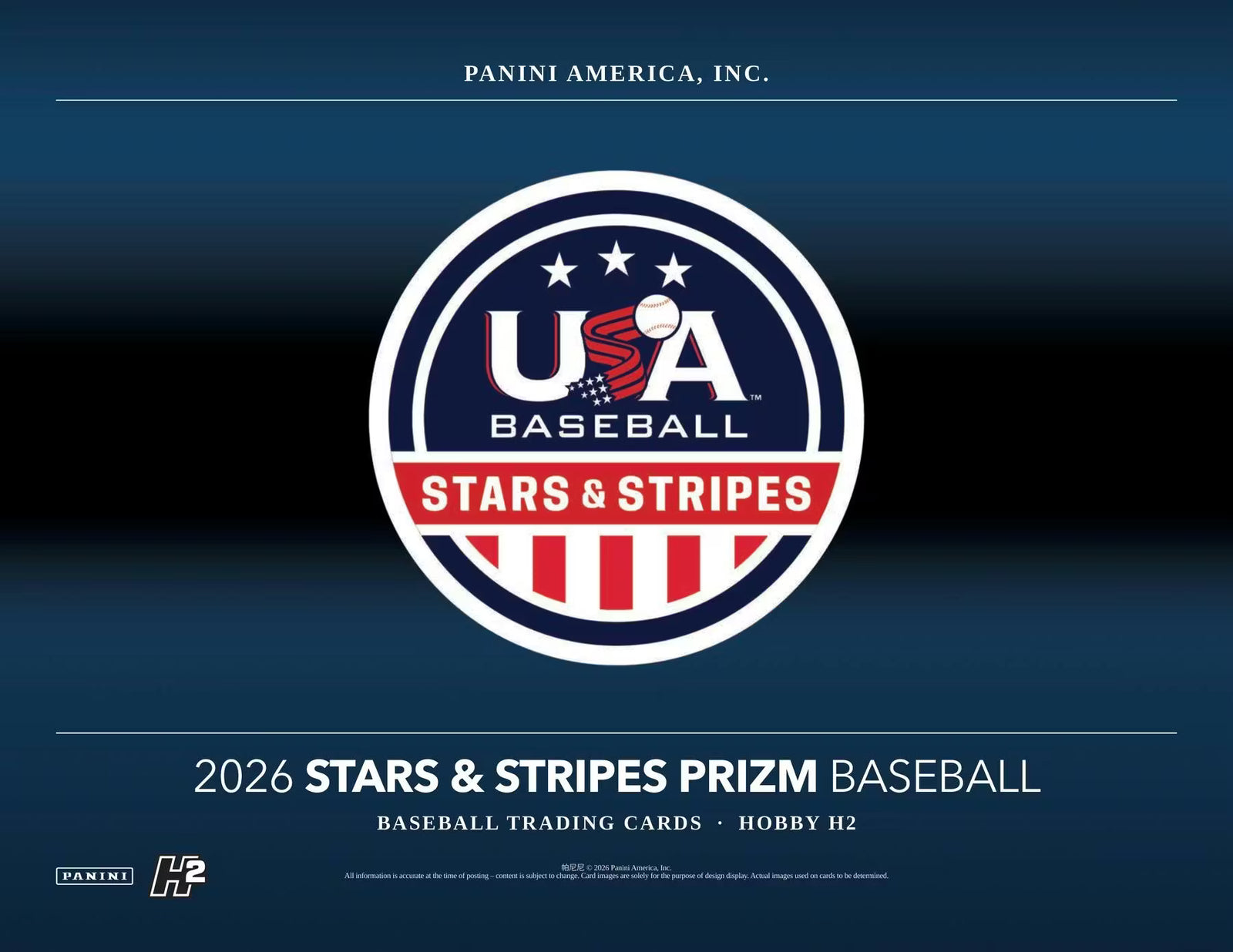 2026 Panini USA Stars & Stripes Prizm Baseball H2 Trading Cards