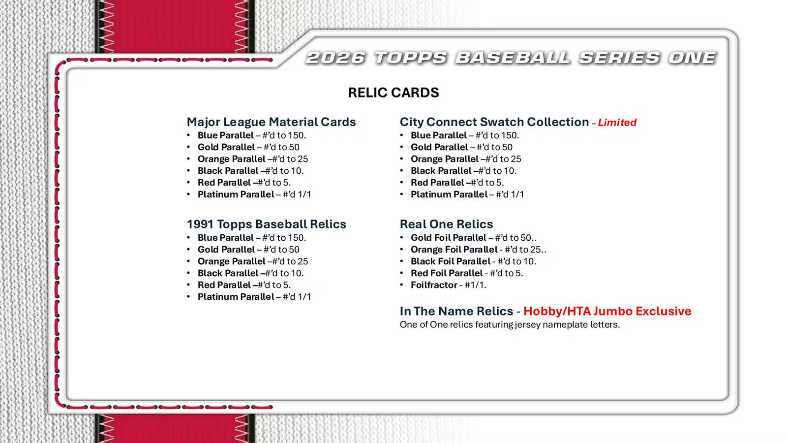 2026 Topps Series 1 Baseball Hobby Trading Cards
