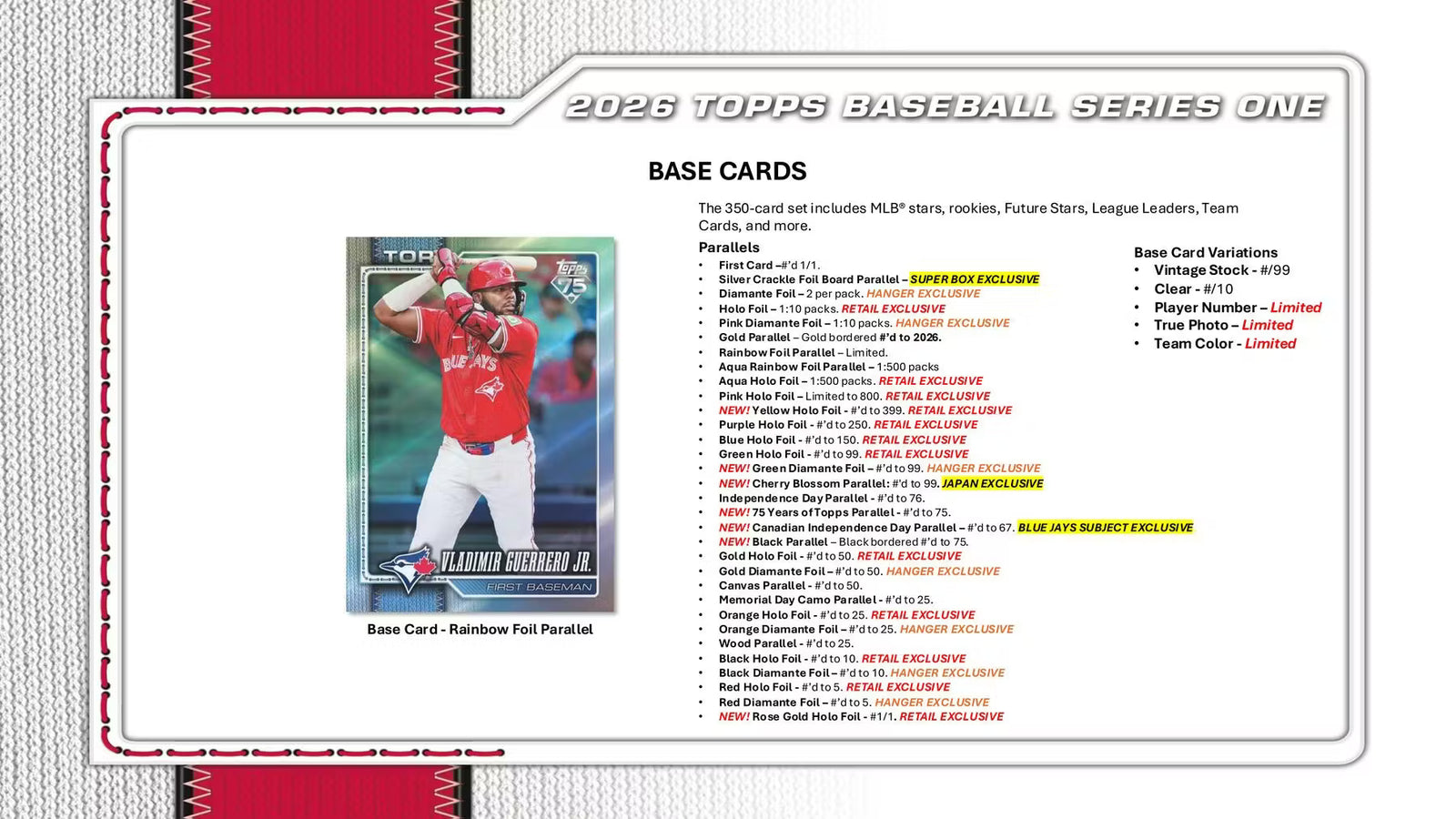 2026 Topps Series 1 Baseball Blaster Trading Cards