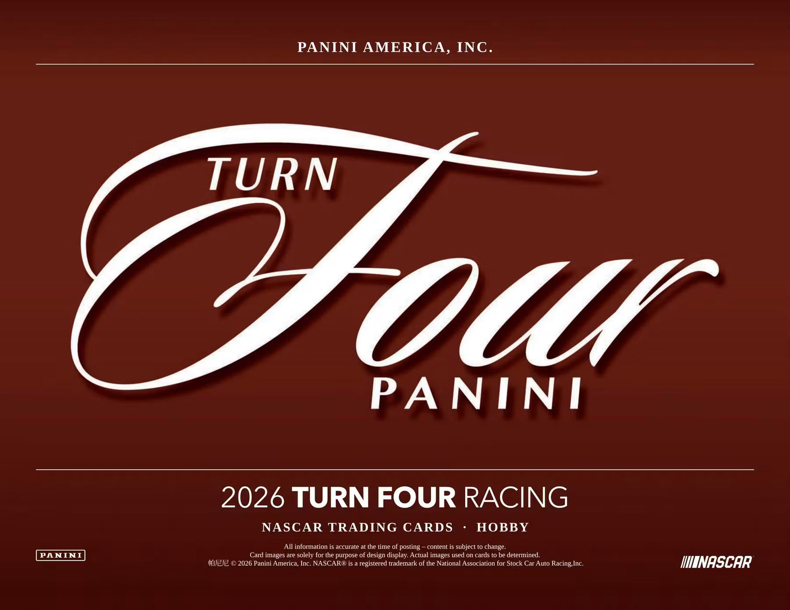 2026 Panini Turn Four Racing Hobby Trading Cards