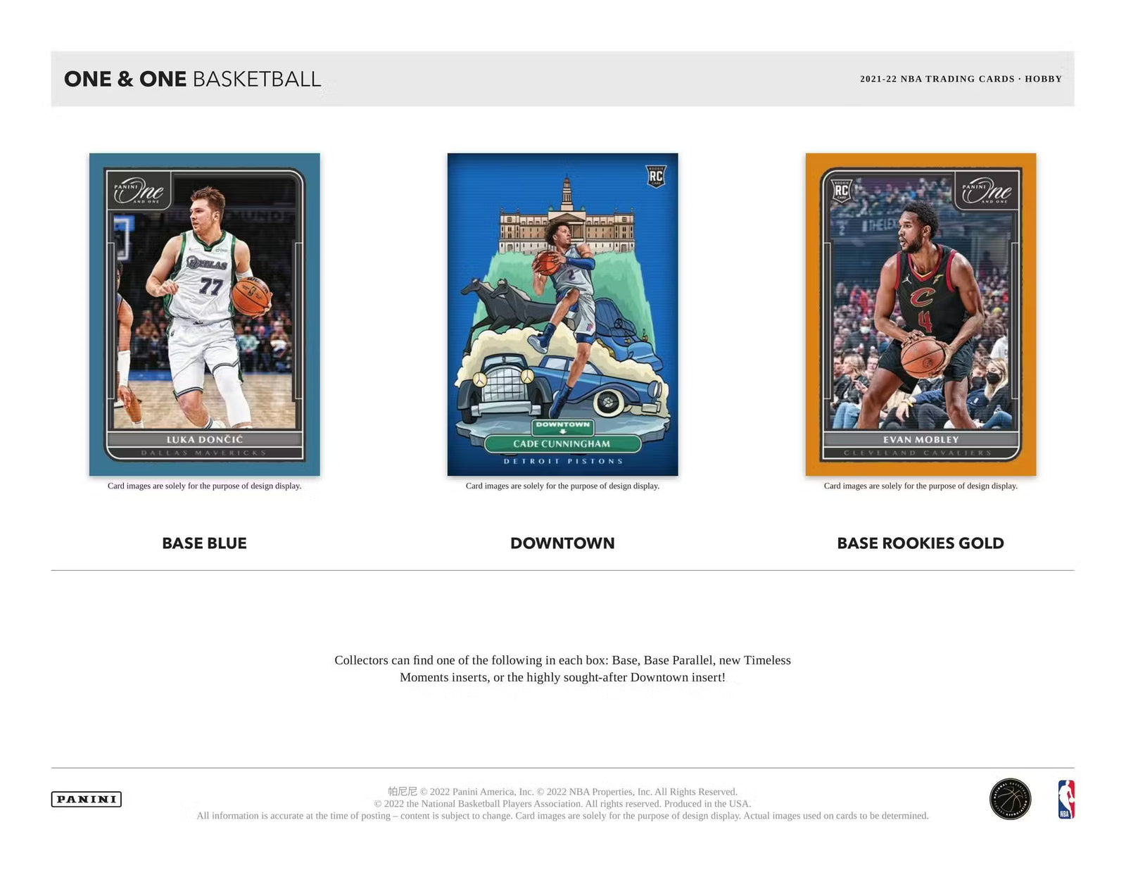 2021-22 Panini One and One Basketball Trading Cards