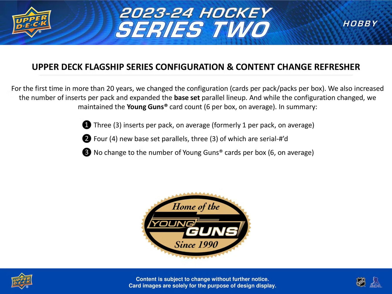 2023-24 Upper Deck Series 2 Hockey Hobby Trading Cards