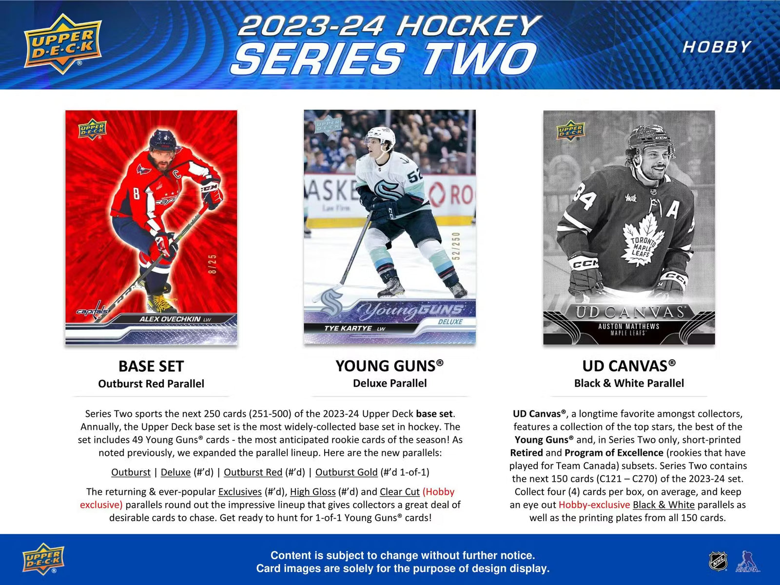 2023-24 Upper Deck Series 2 Hockey Hobby Trading Cards