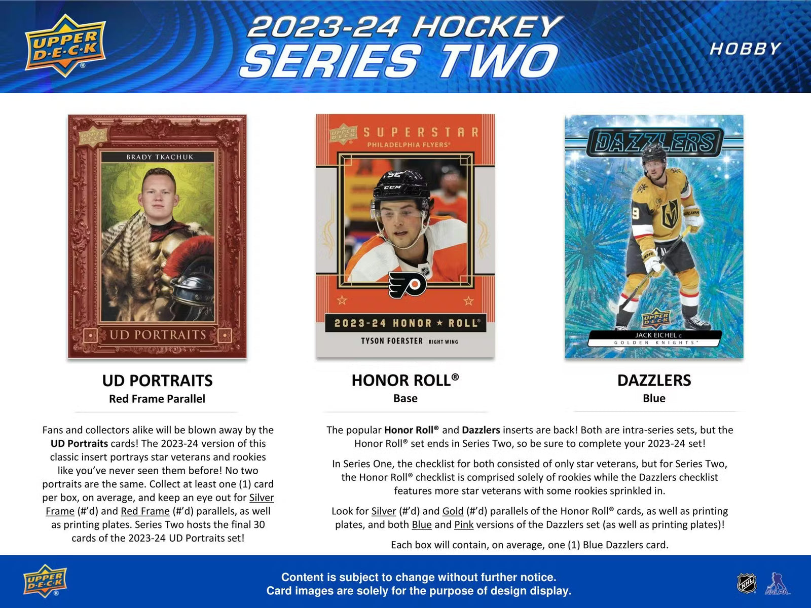 2023-24 Upper Deck Series 2 Hockey Hobby Trading Cards