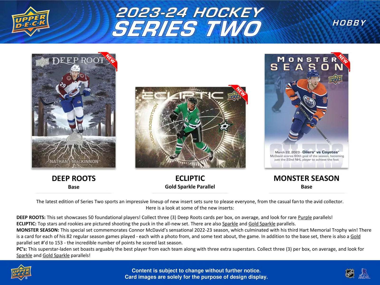 2023-24 Upper Deck Series 2 Hockey Hobby Trading Cards