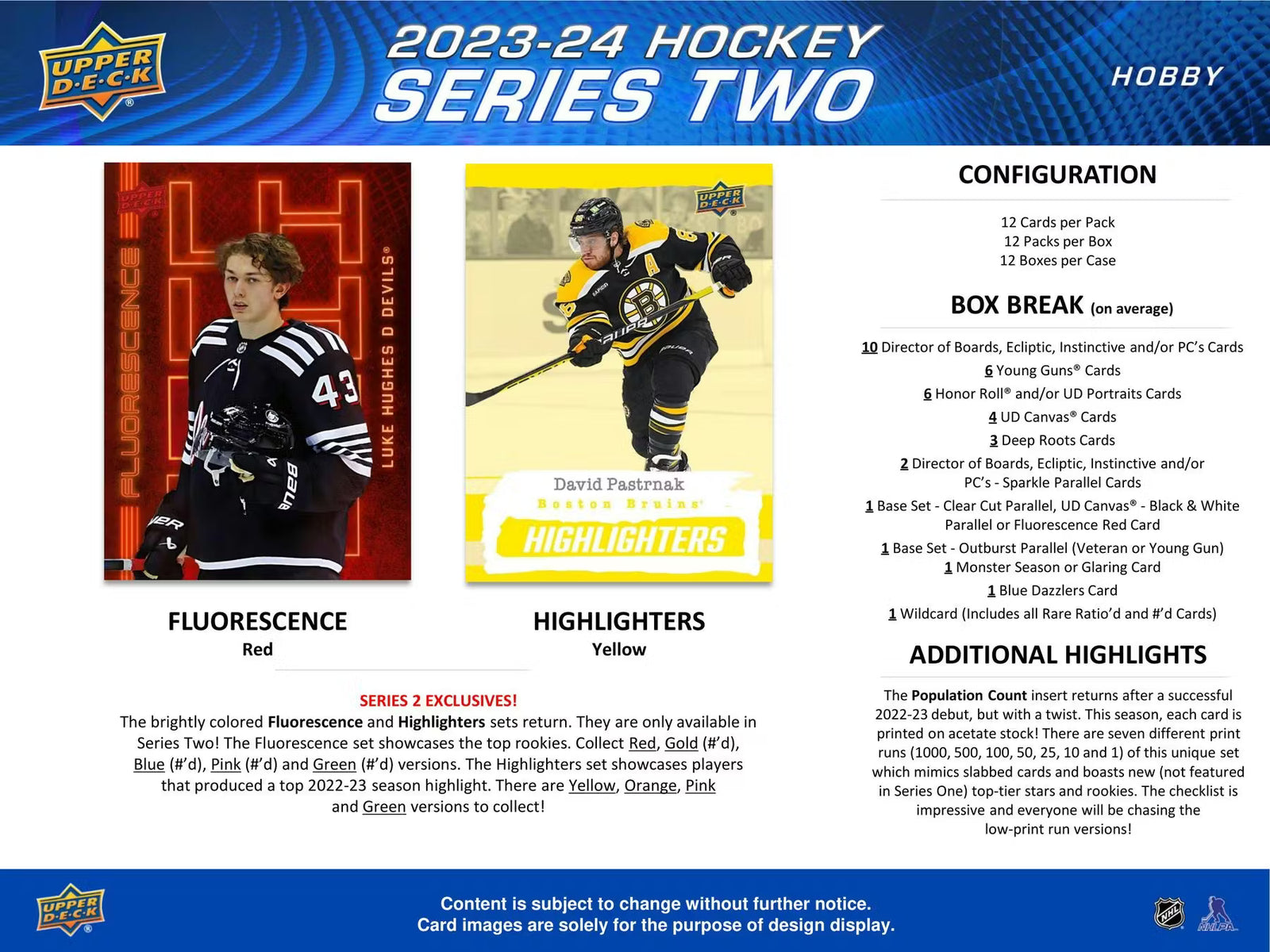 2023-24 Upper Deck Series 2 Hockey Hobby Trading Cards