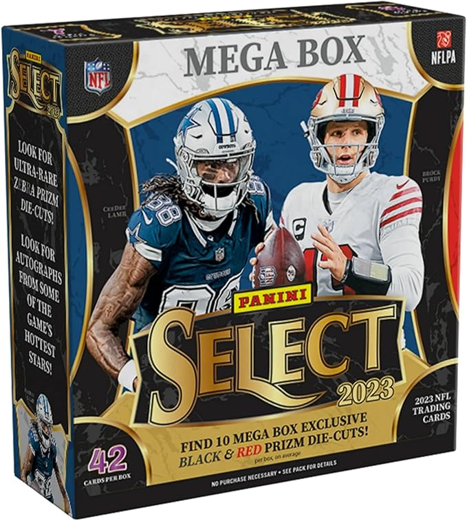 2023 Panini Select Football Mega Black & Red Prizm Trading Cards
