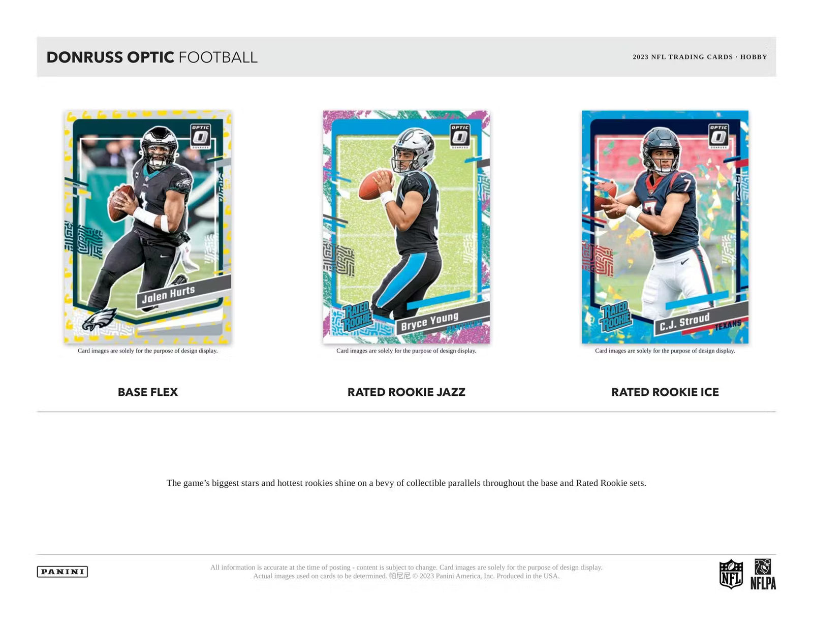 2023 Panini Donruss Optic Football Hobby Trading Cards