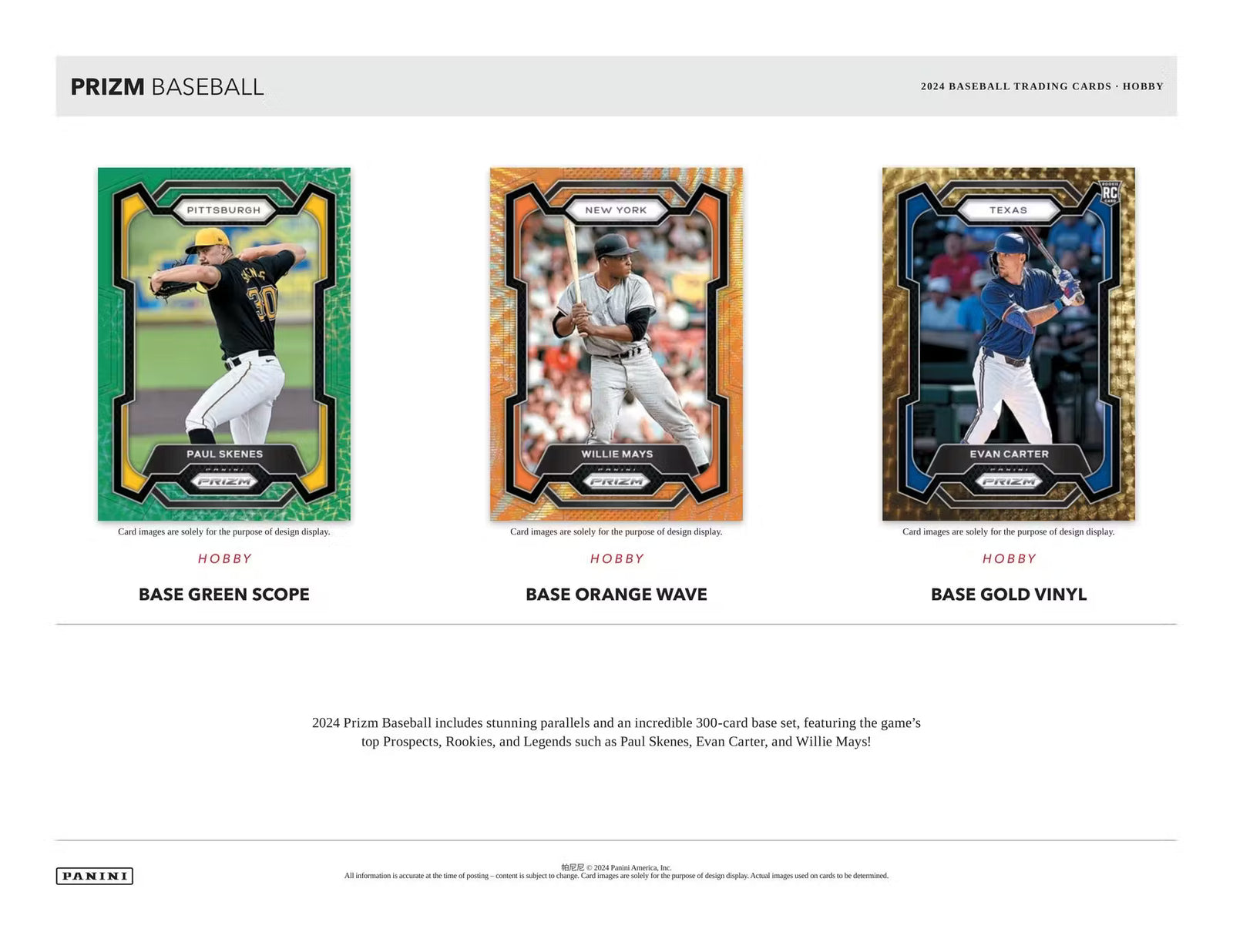 2024 Panini Prizm Baseball Hobby Trading Cards