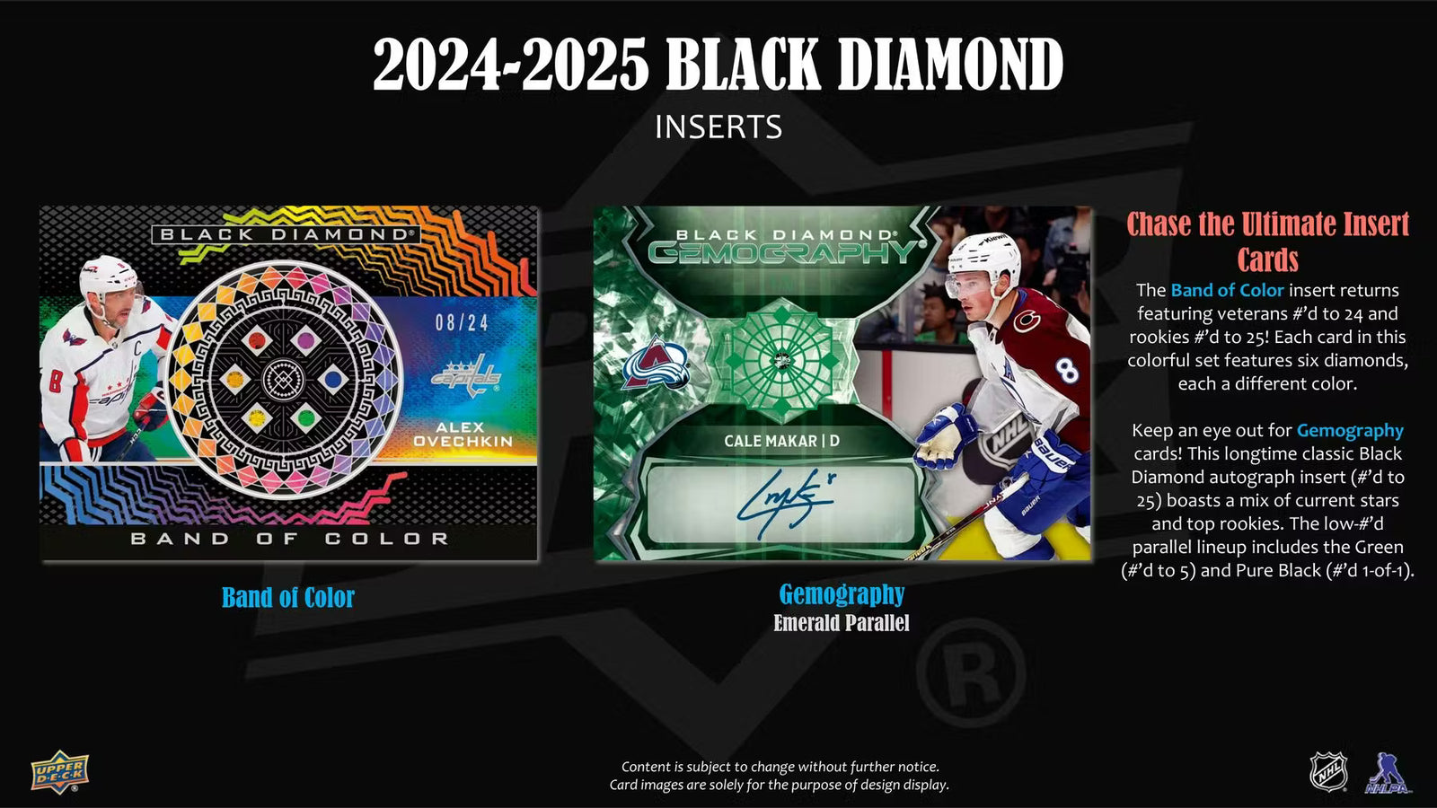 2024-25 Upper Deck Black Diamond Hockey Trading Cards