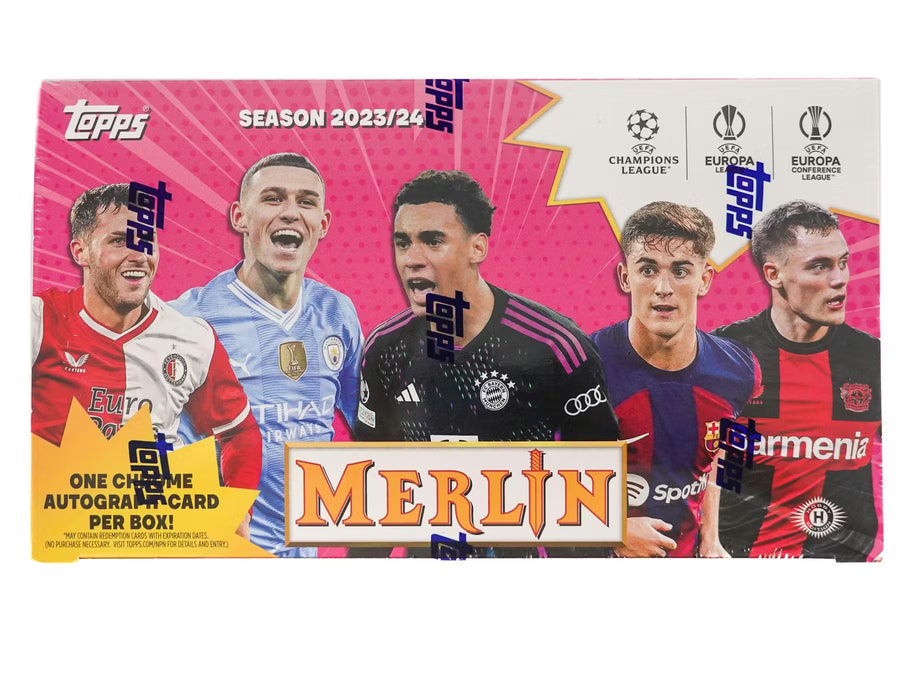 2023-24 Topps Chrome Merlin Soccer UEFA Club Competition Hobby Trading Cards