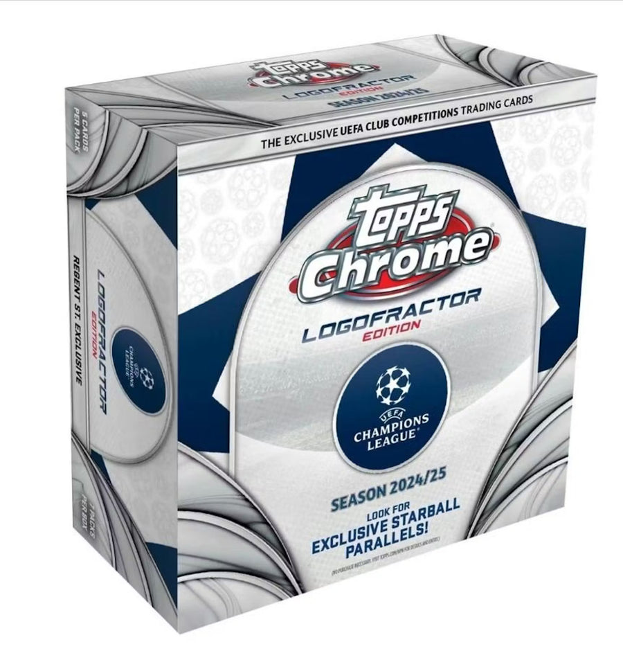 2024-25 Topps Chrome Logofractor UEFA Club Competitions Soccer Trading Cards