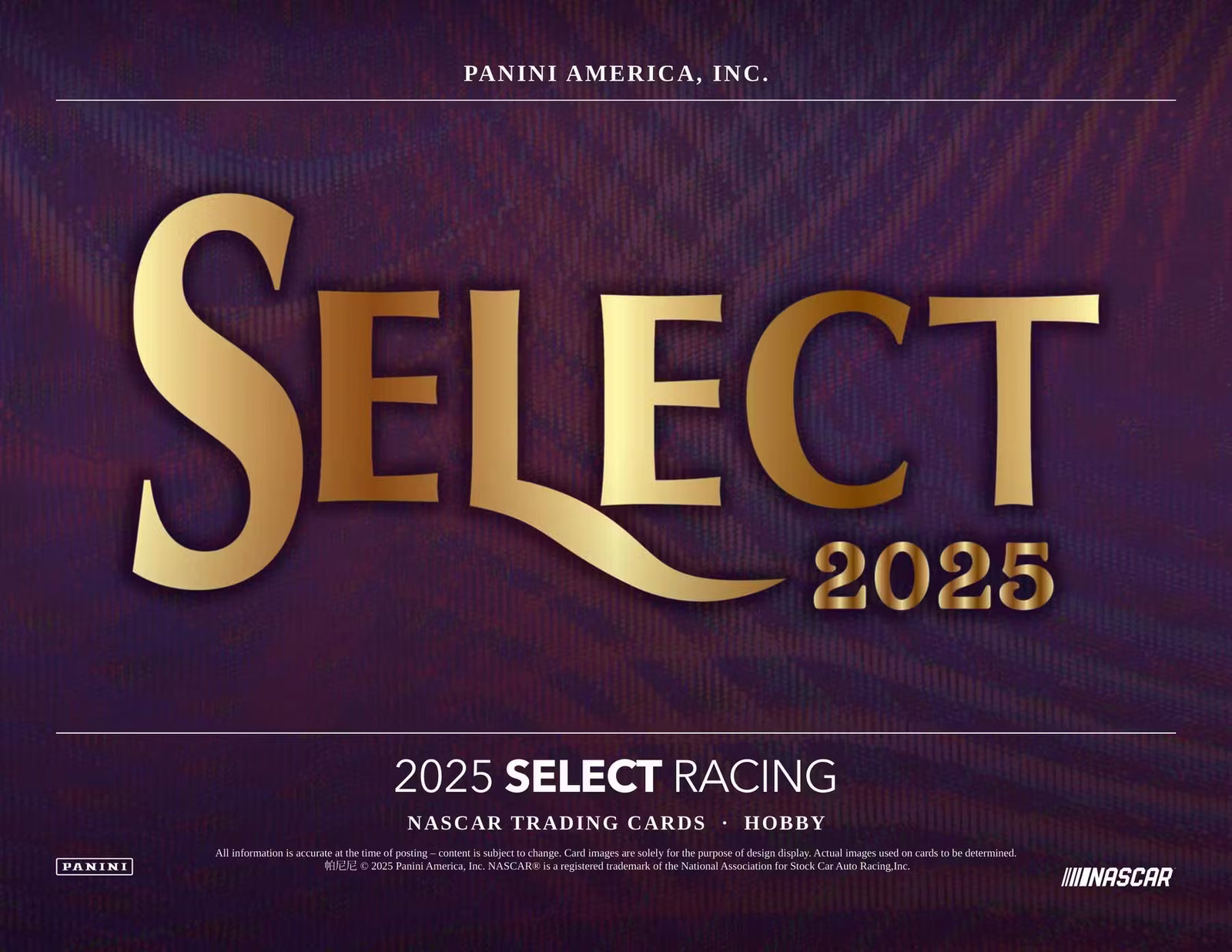 2025 Panini Select Racing Hobby Trading Cards