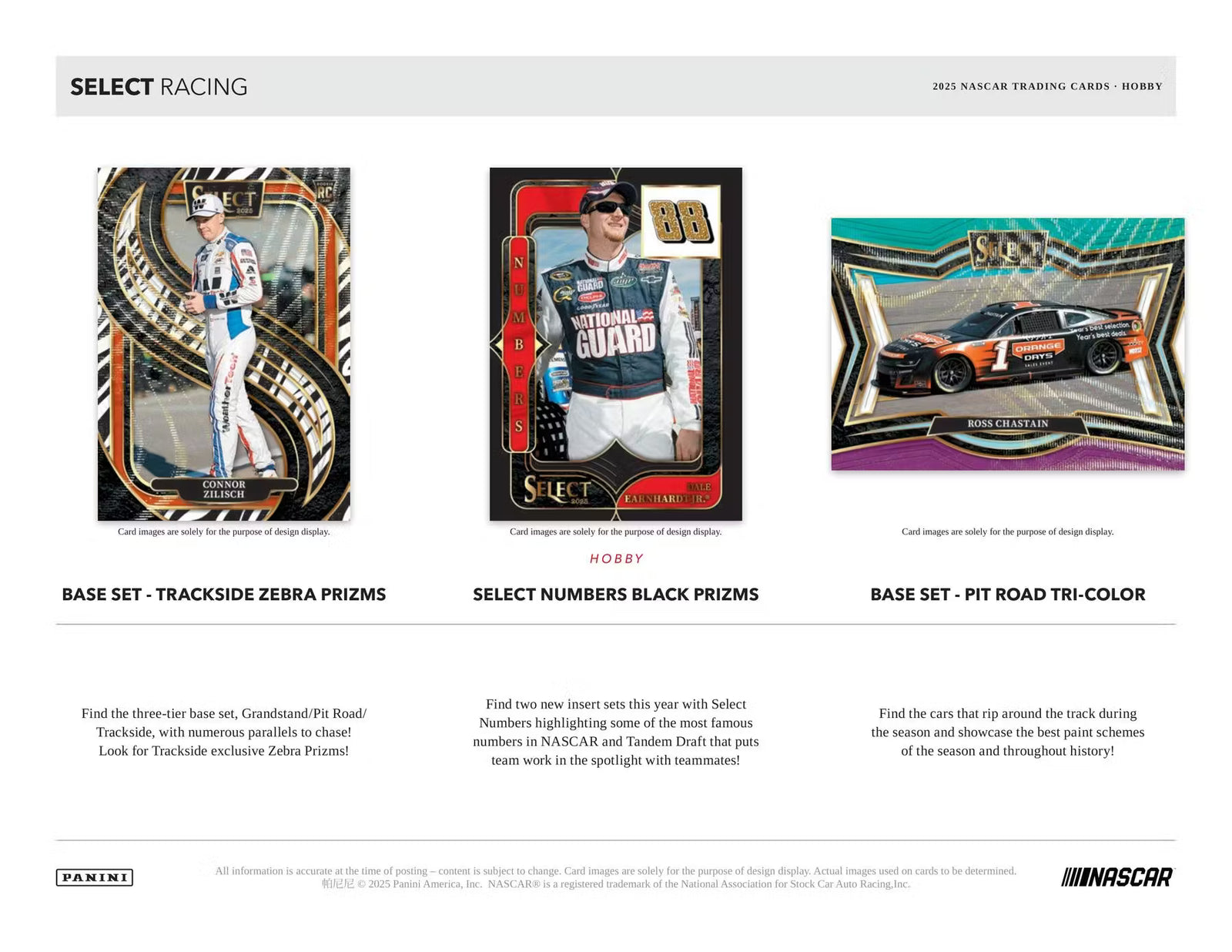 2025 Panini Select Racing Hobby Trading Cards