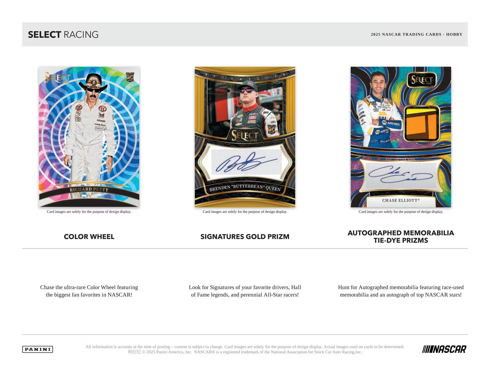 2025 Panini Select Racing Hobby Trading Cards