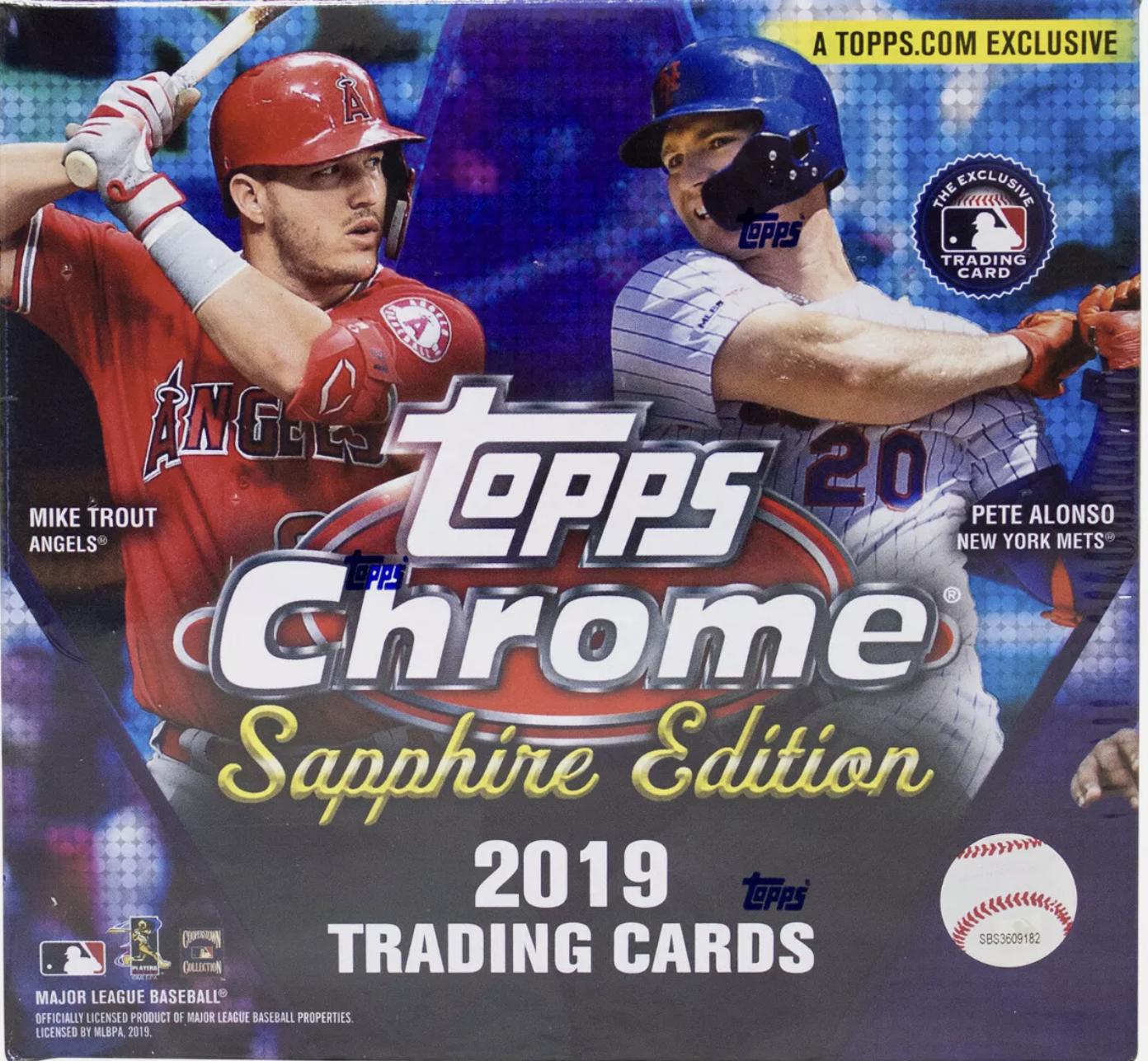 2019 Topps Chrome Baseball Sapphire Trading Cards