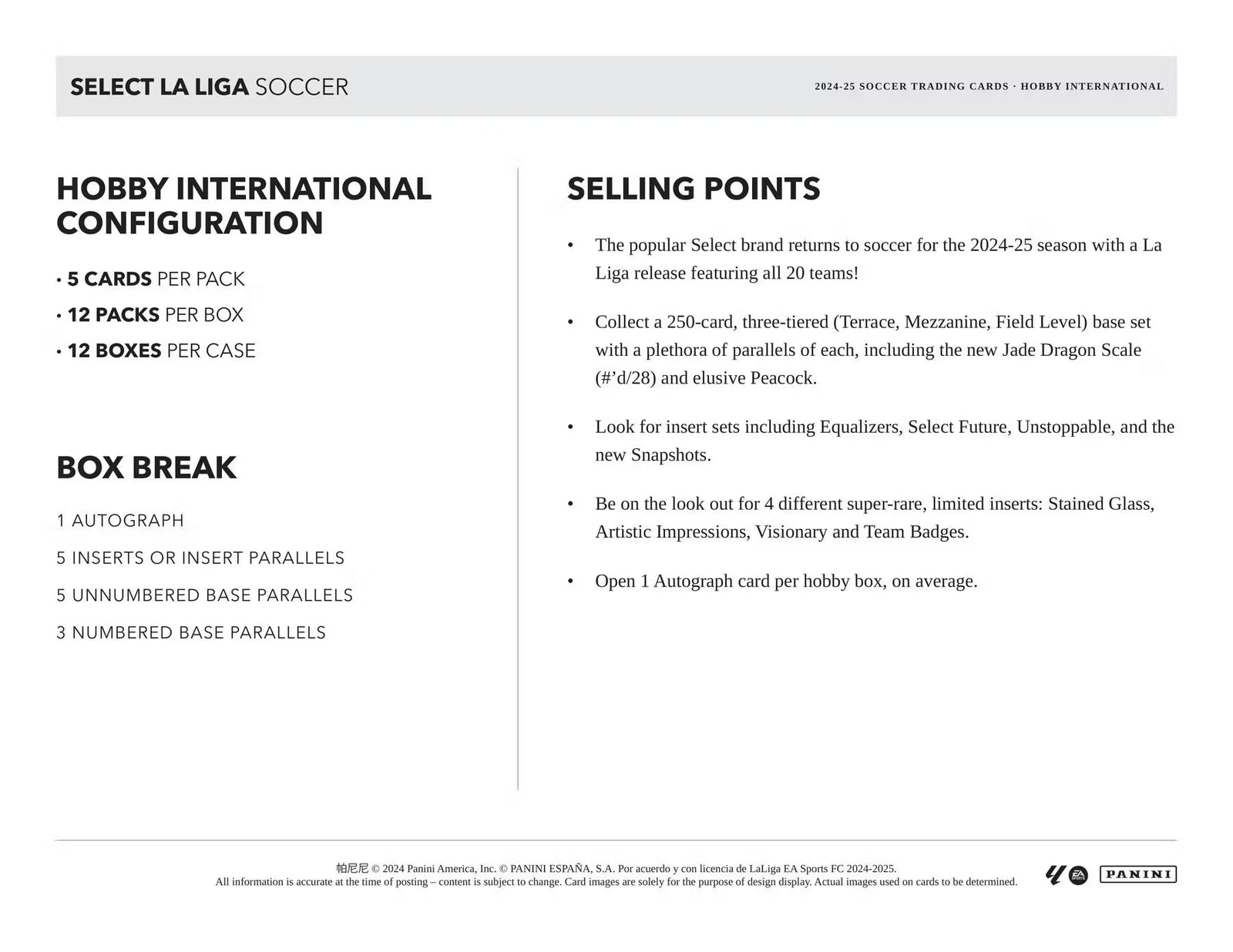 2024-25 Panini Select Soccer La Liga International Hobby Trading Cards