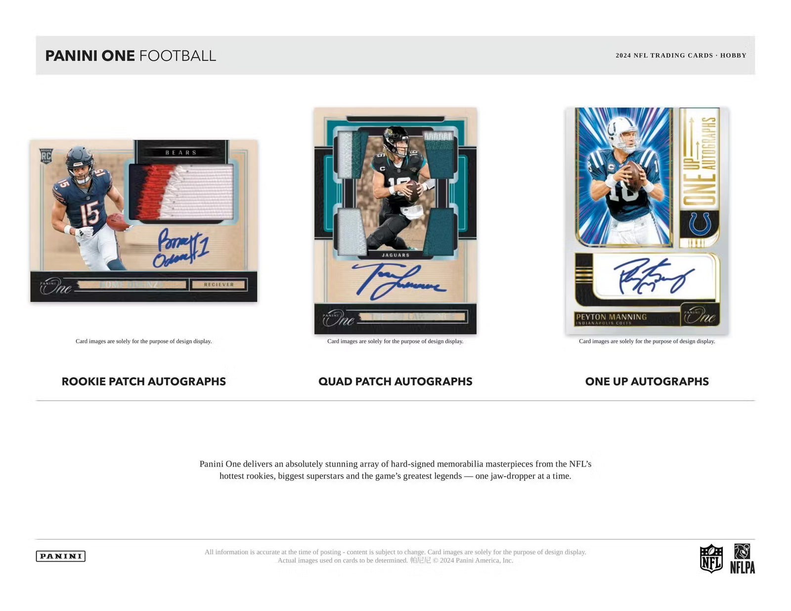 2024 Panini One Football FOTL Trading Cards