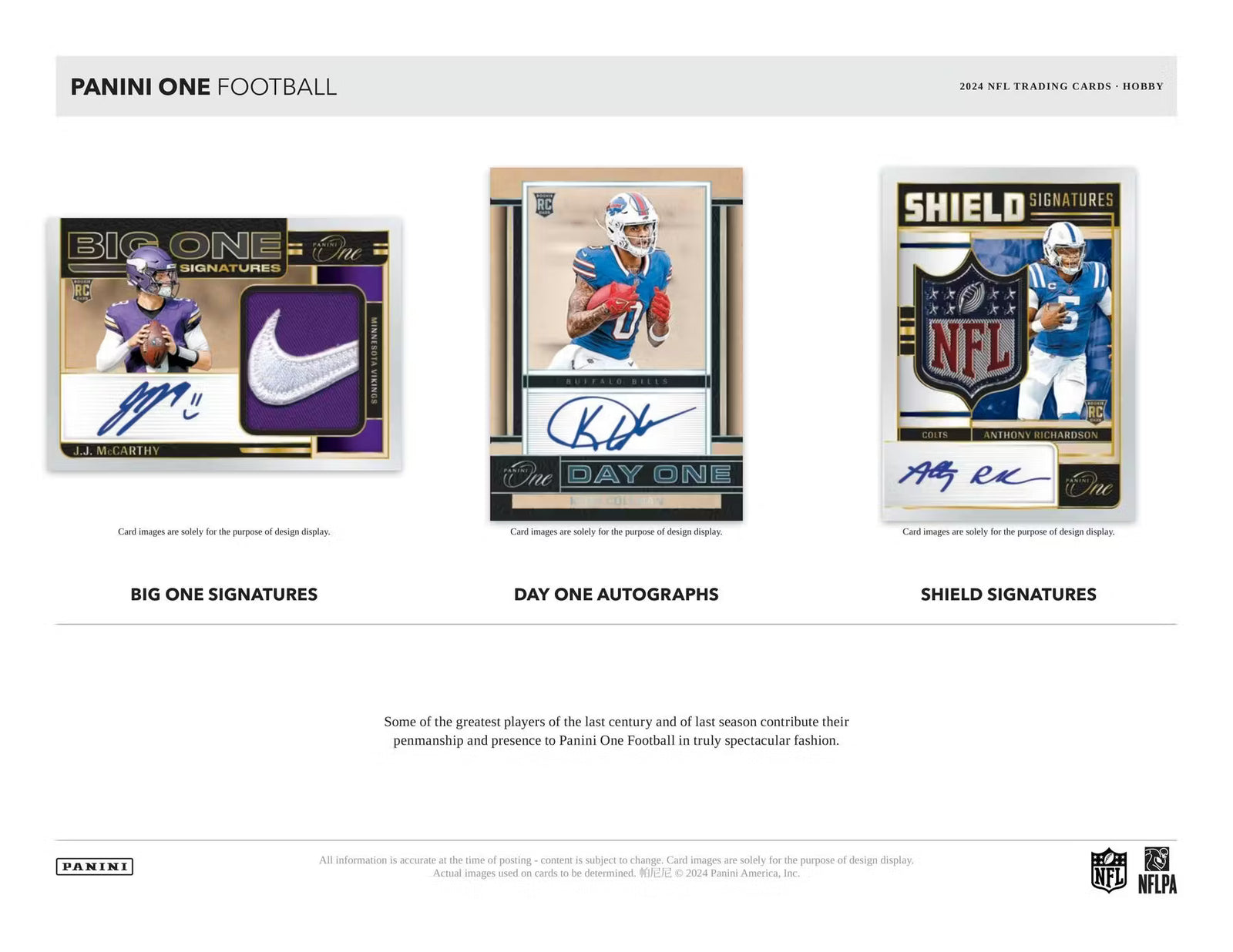 2024 Panini One Football FOTL Trading Cards