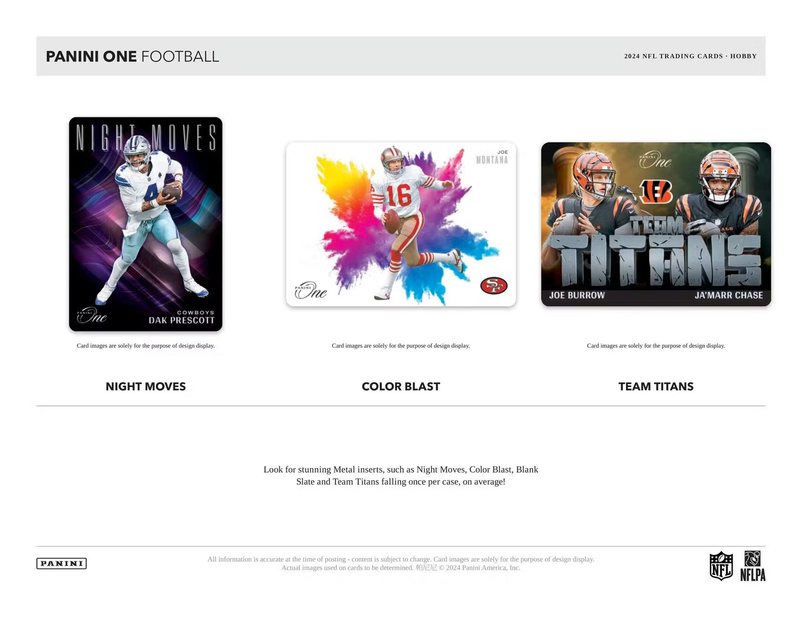 2024 Panini One Football FOTL Trading Cards