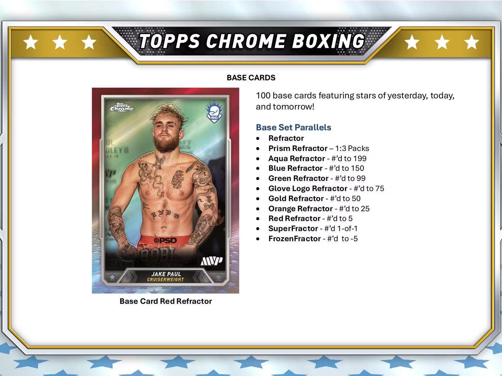 2024 Topps Chrome Boxing Hobby Trading Cards