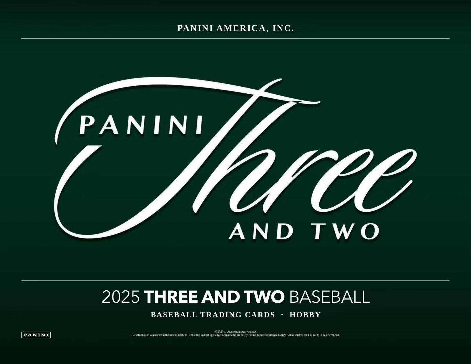 2025 Panini Three and Two Baseball Hobby Trading Cards LV