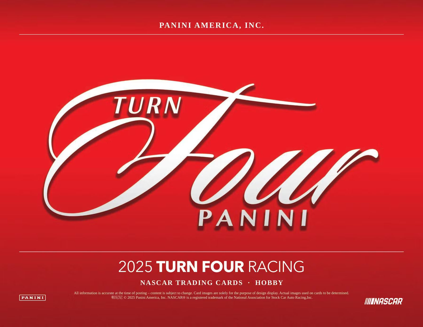 2025 Panini Turn Four Racing Hobby Trading Cards