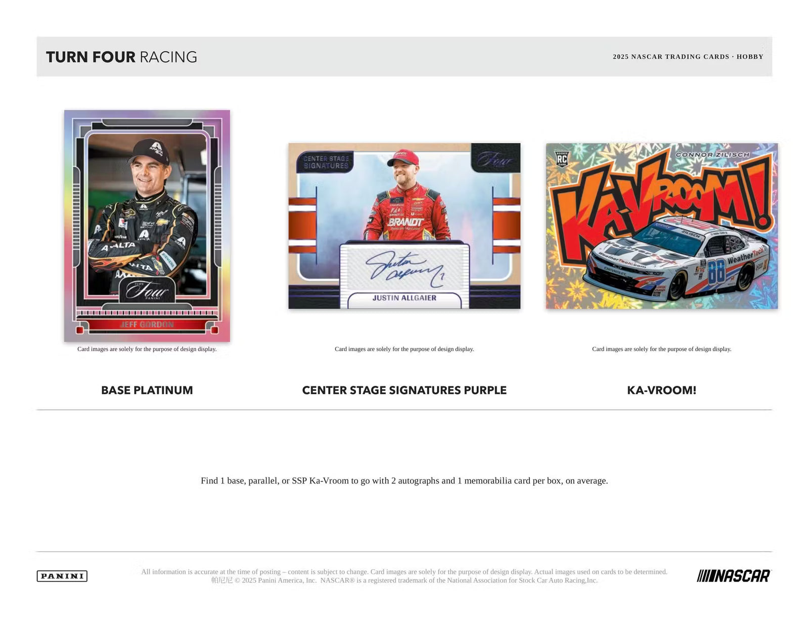 2025 Panini Turn Four Racing Hobby Trading Cards