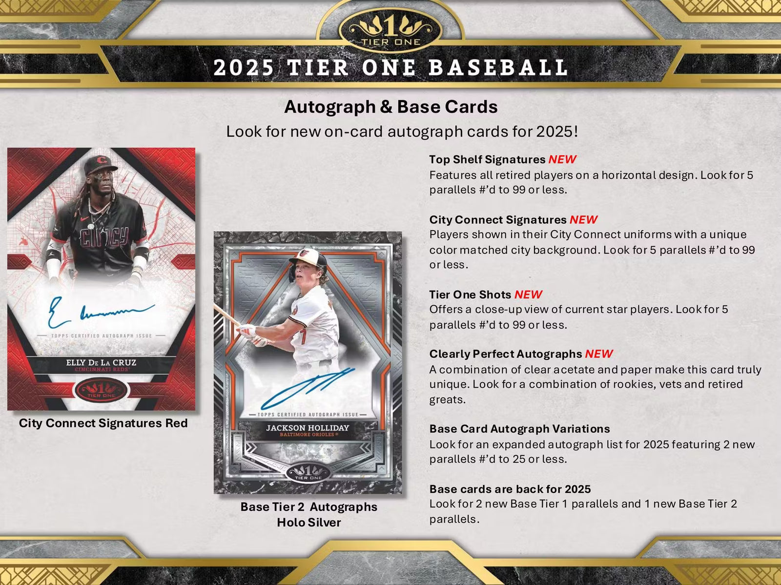 2025 Topps Tier One Baseball Hobby Trading Cards LV