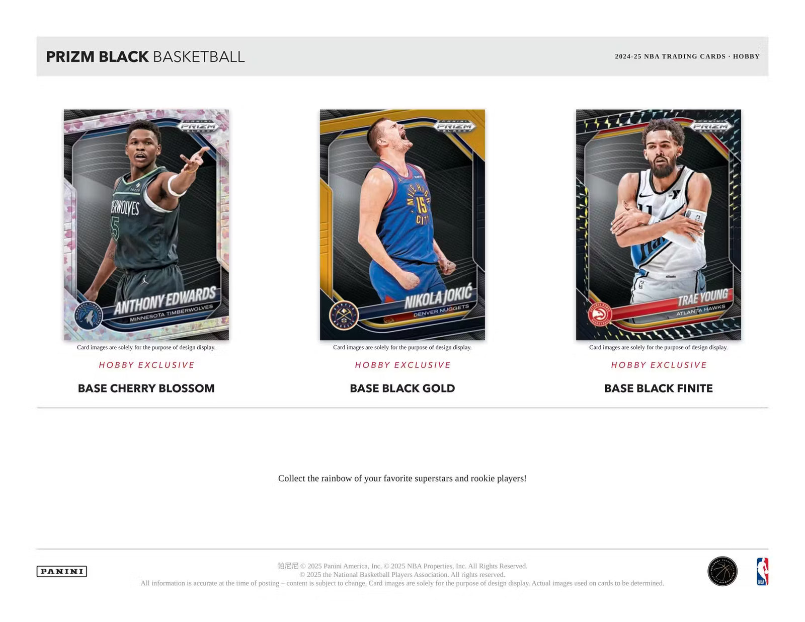 2024-25 Panini Prizm Black Basketball Hobby Trading Cards