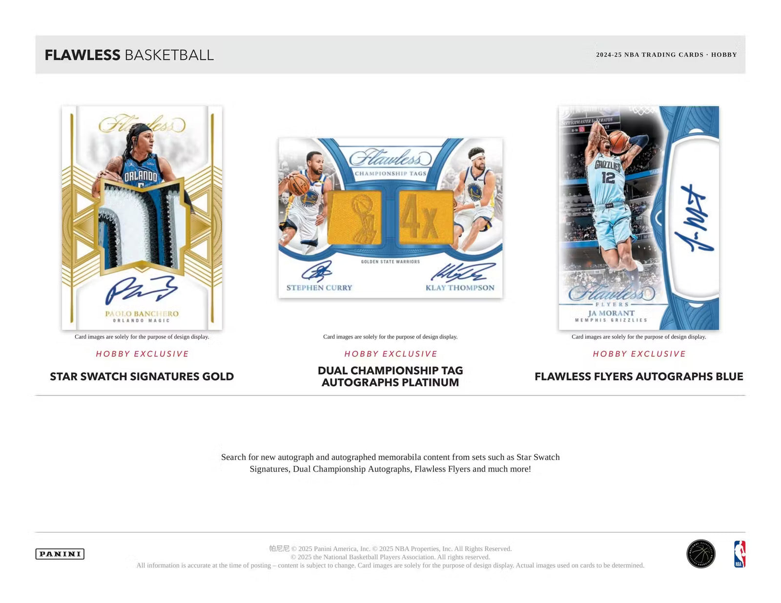 2024-25 Panini Flawless Basketball Hobby Trading Cards