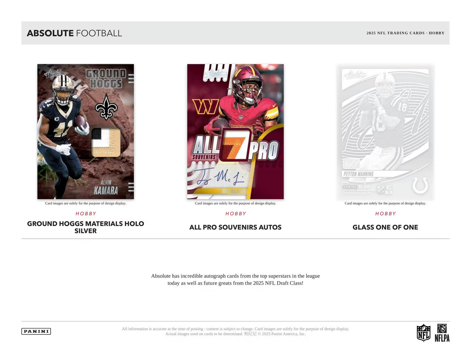 2025 Panini Absolute Football Hobby Trading Cards