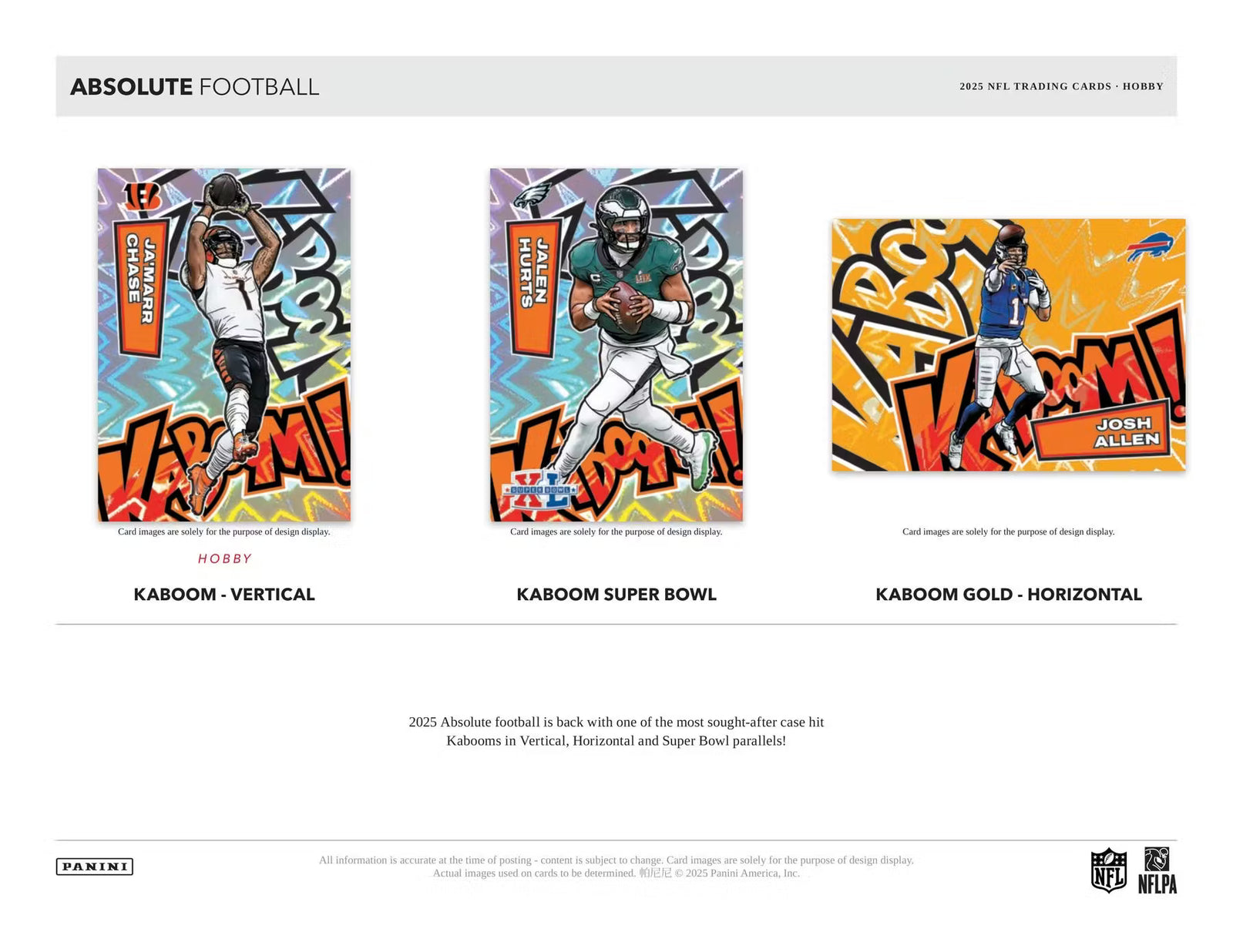 2025 Panini Absolute Football Hobby Trading Cards