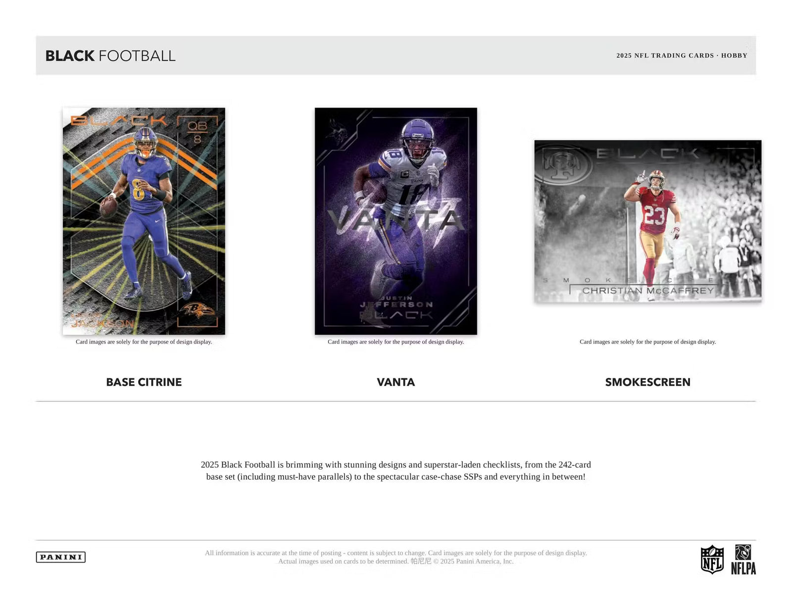 2025 Panini Black Football FOTL Trading Cards