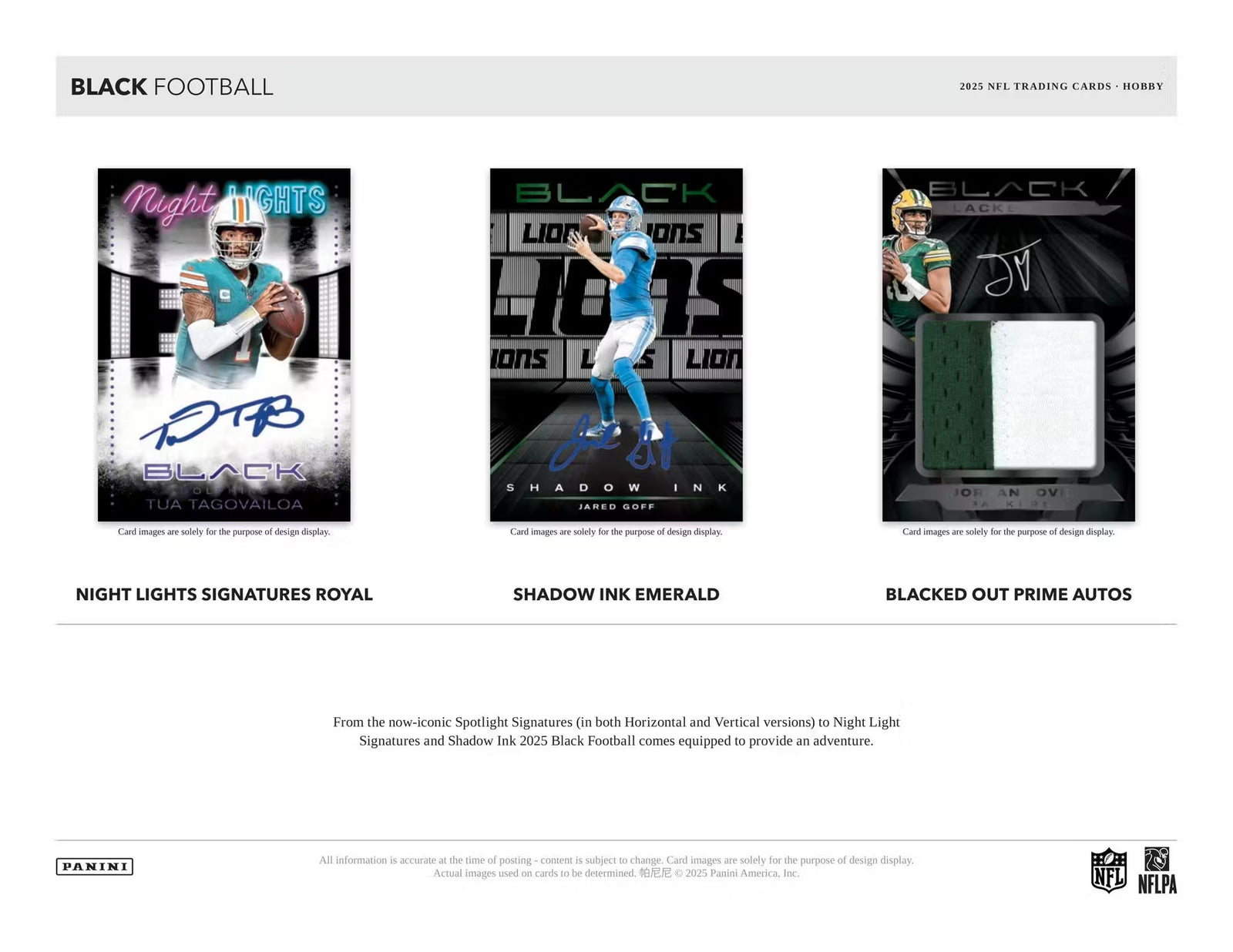 2025 Panini Black Football Hobby Trading Cards