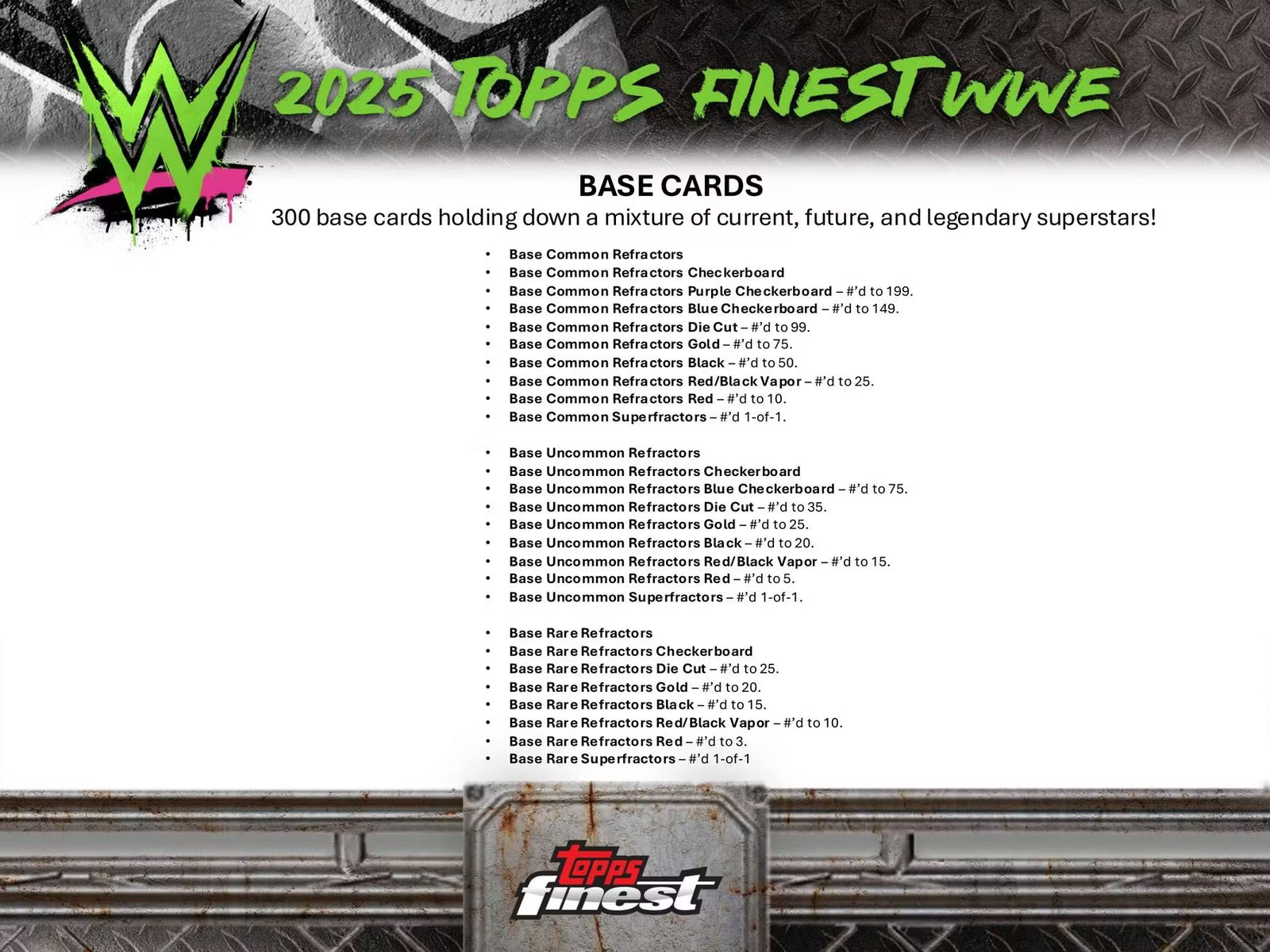 2025 Topps Finest WWE Hobby Trading Cards