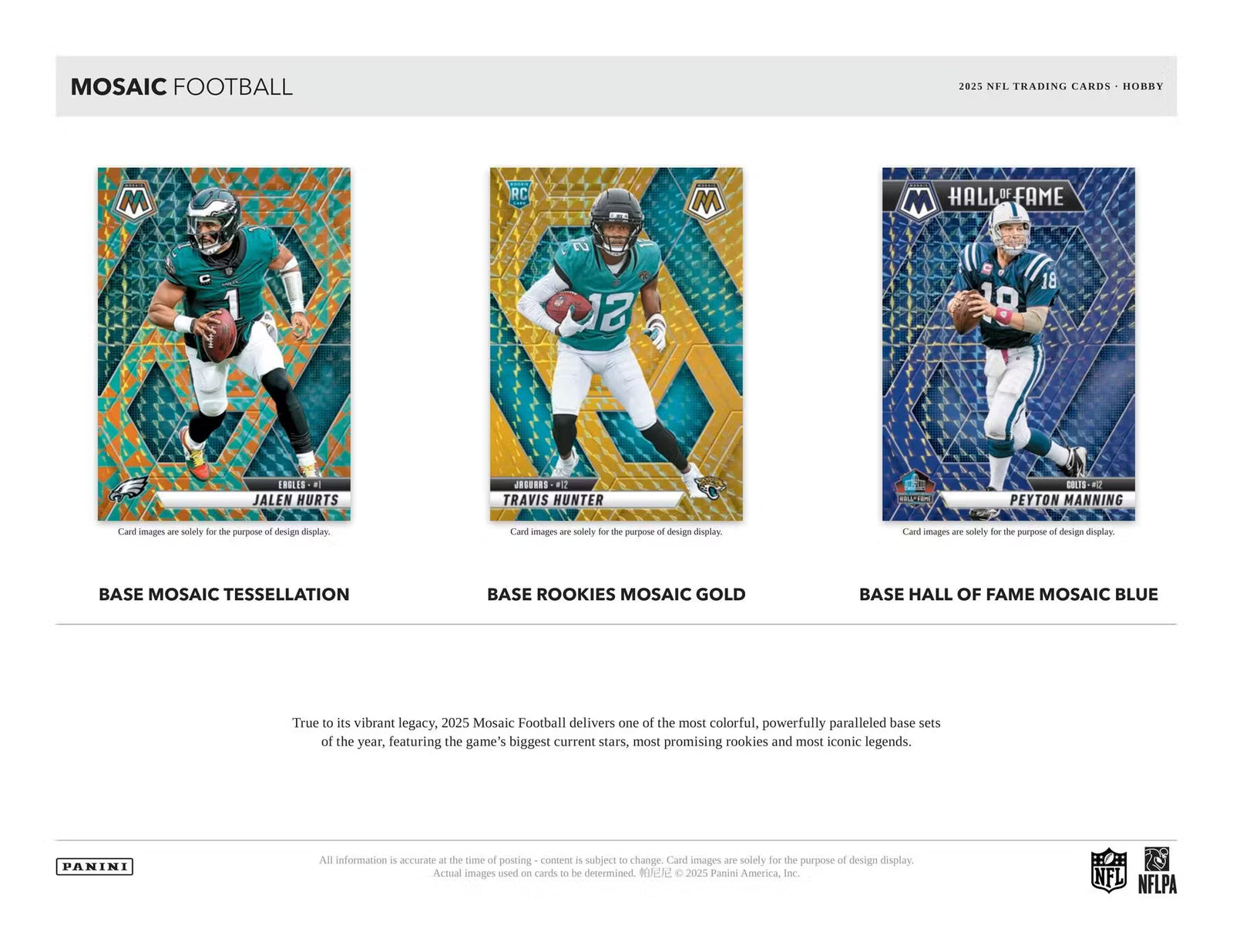 2025 Panini Mosaic Football FOTL Trading Cards