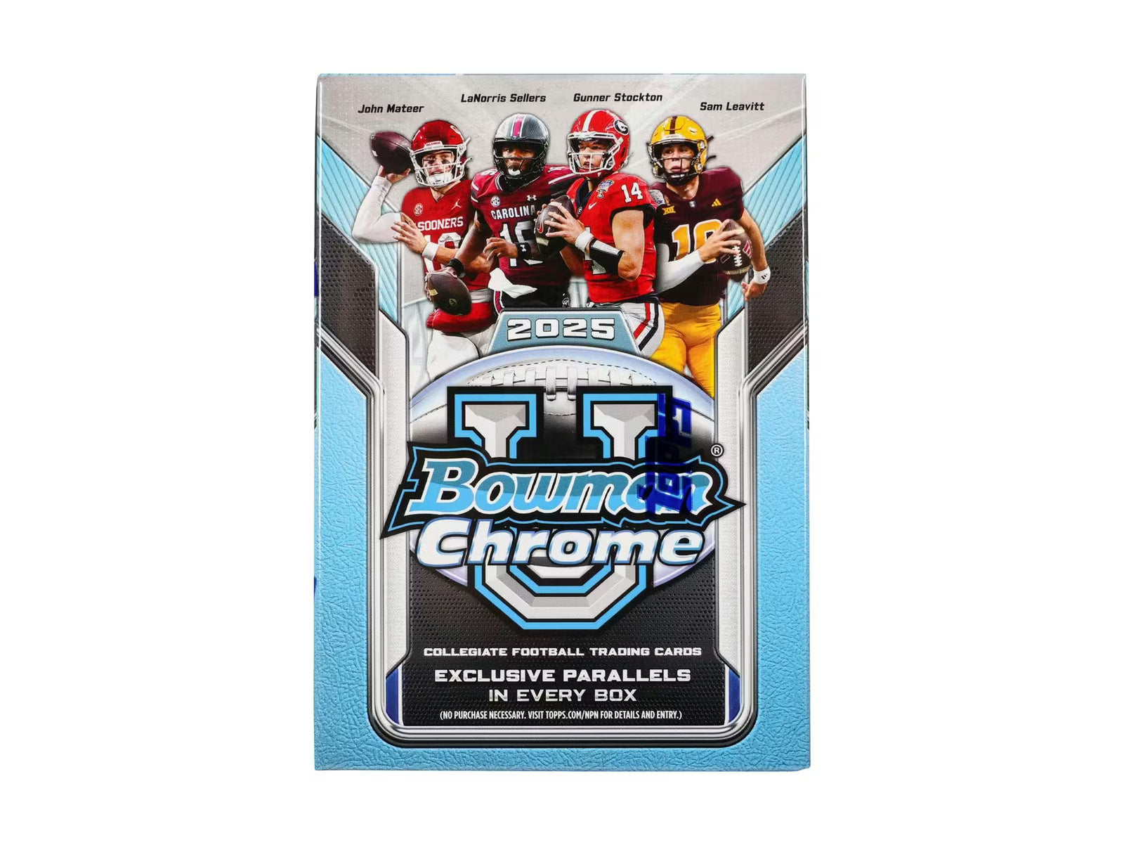 2025 Topps Bowman Chrome University Football Blaster Trading Cards